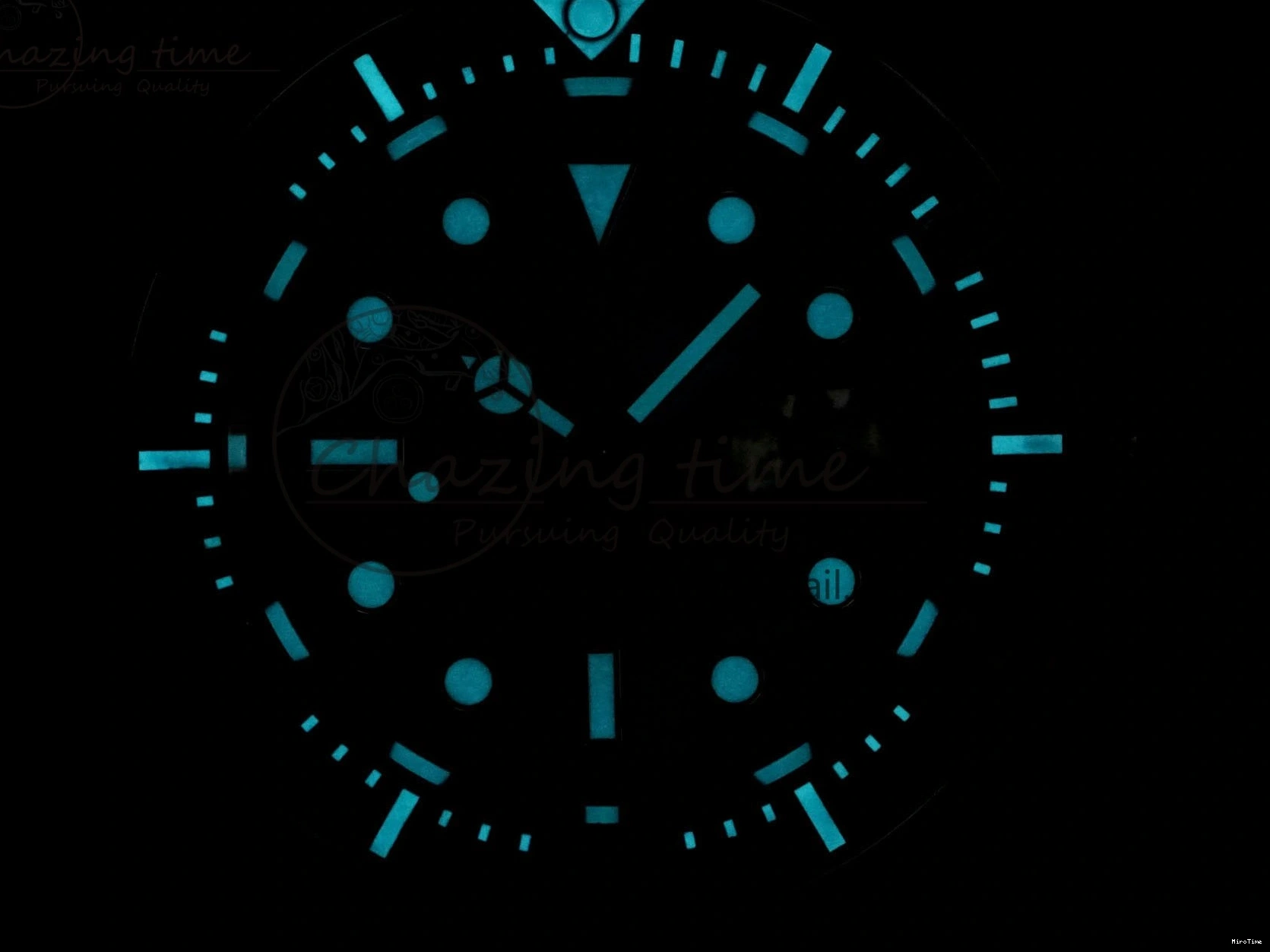 MiroTime 0311 QuickDry Sea Dweller 43mm Carbon DIWF Best Edition Graffiti Dial on Black Nylon Strap A 1669